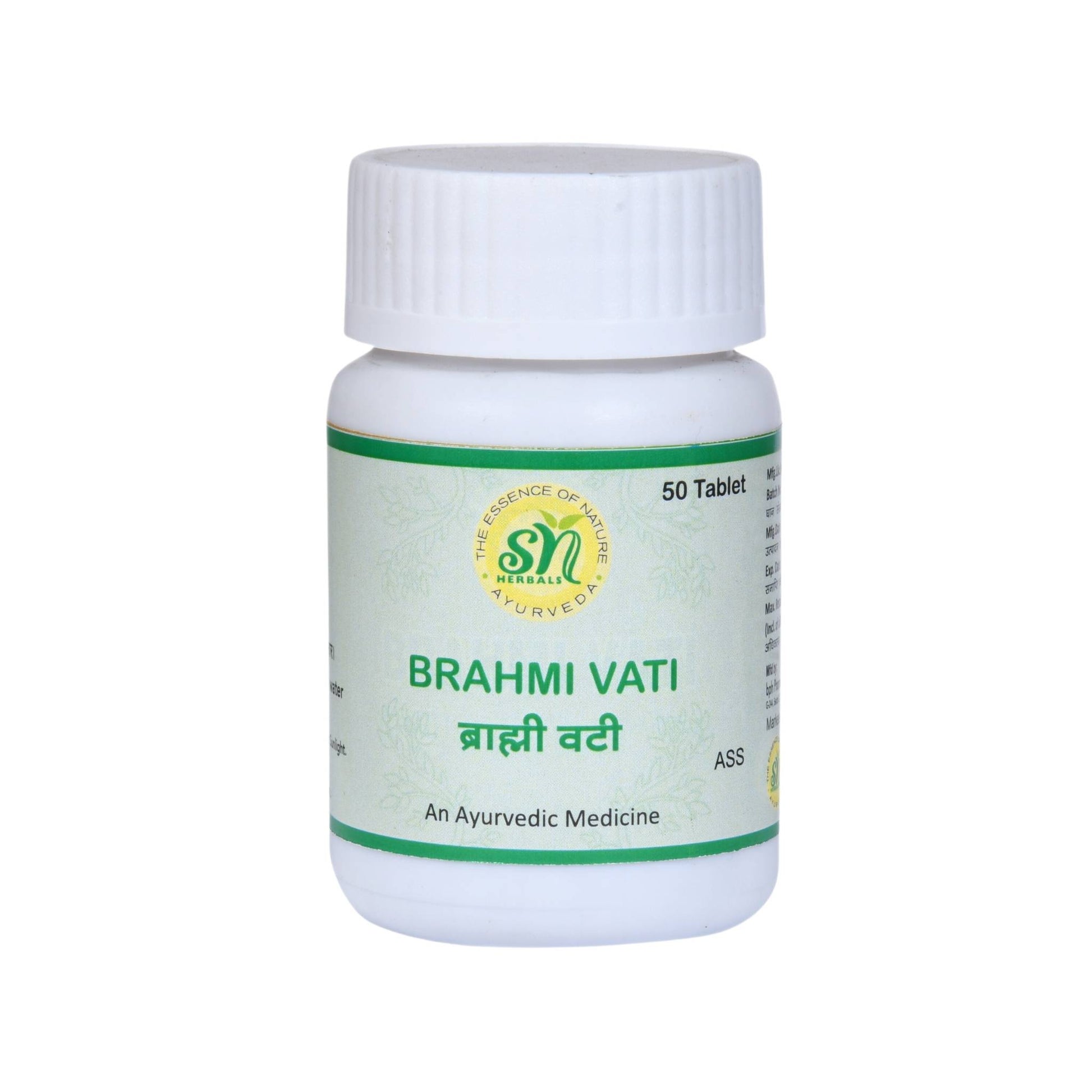 BRAHMI VATI (50 Tablets) - SN HERBALS