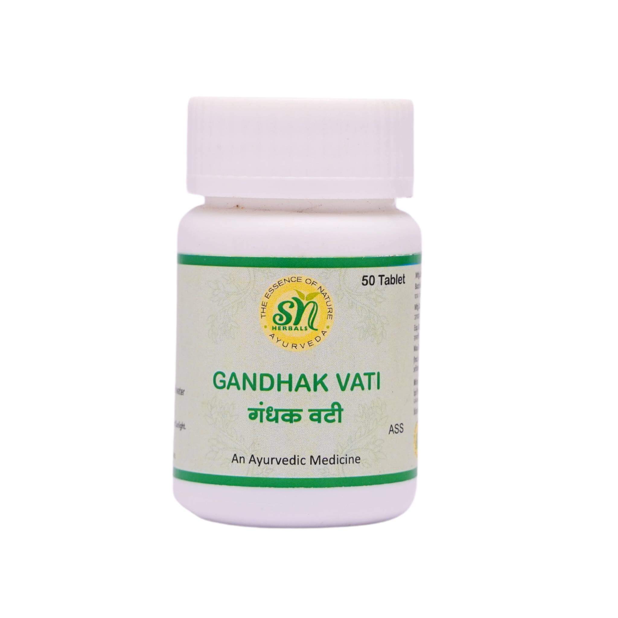 SN HERBALS GANDHAK VATI Bottle of 50 Tablet