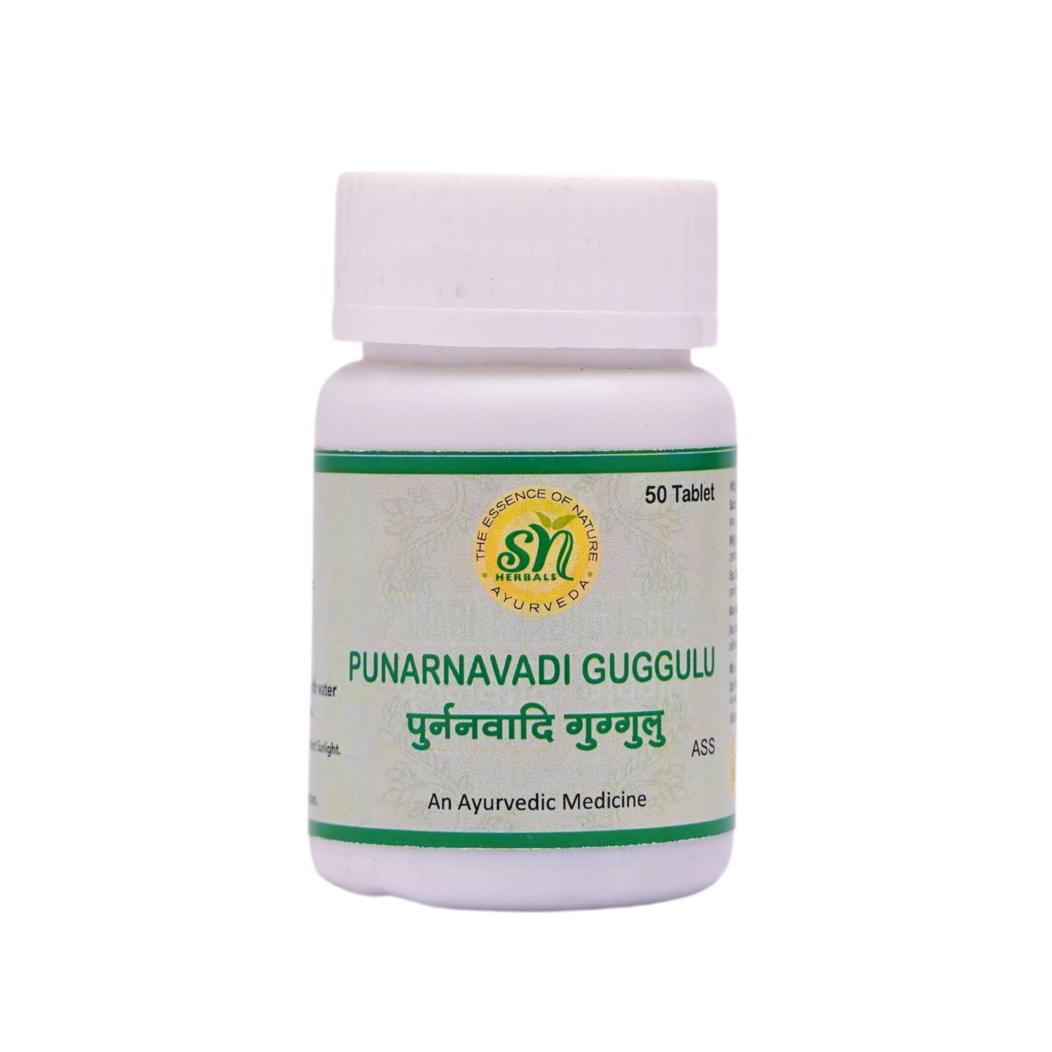 SN HERBALS  PUNARNAVADI GUGGULU Bottle of 50 Tablet