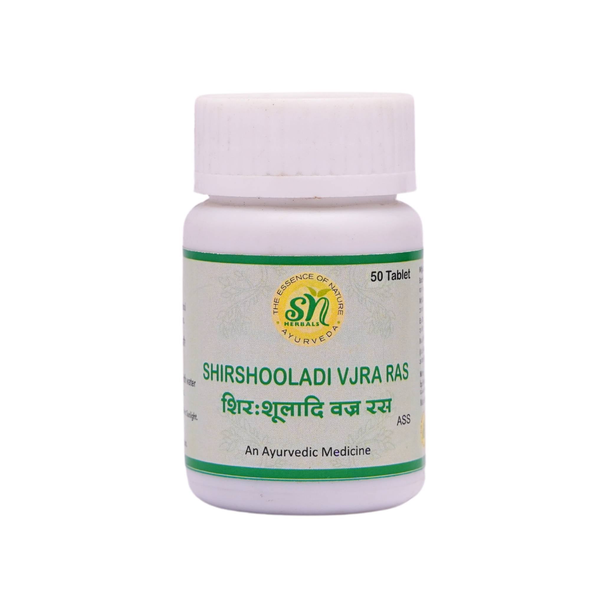 SN HERBALS SHIRSHOOLADI VJRA RAS Bottle of 50 Tablet