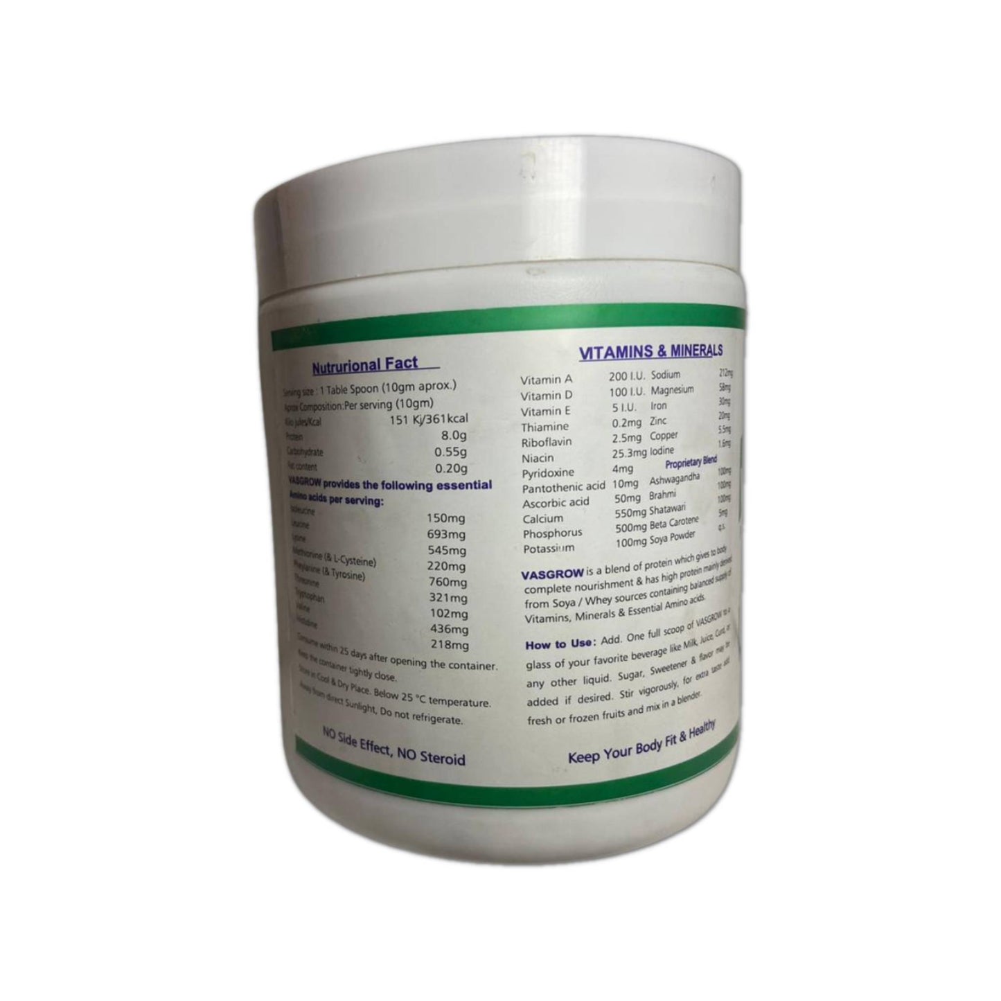 Vasgrow Protein Powder (200 GM) - SN HERBALS